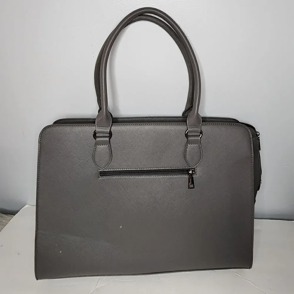 Mosiso modern life classic fashion gray messenger tote computer bag no strap